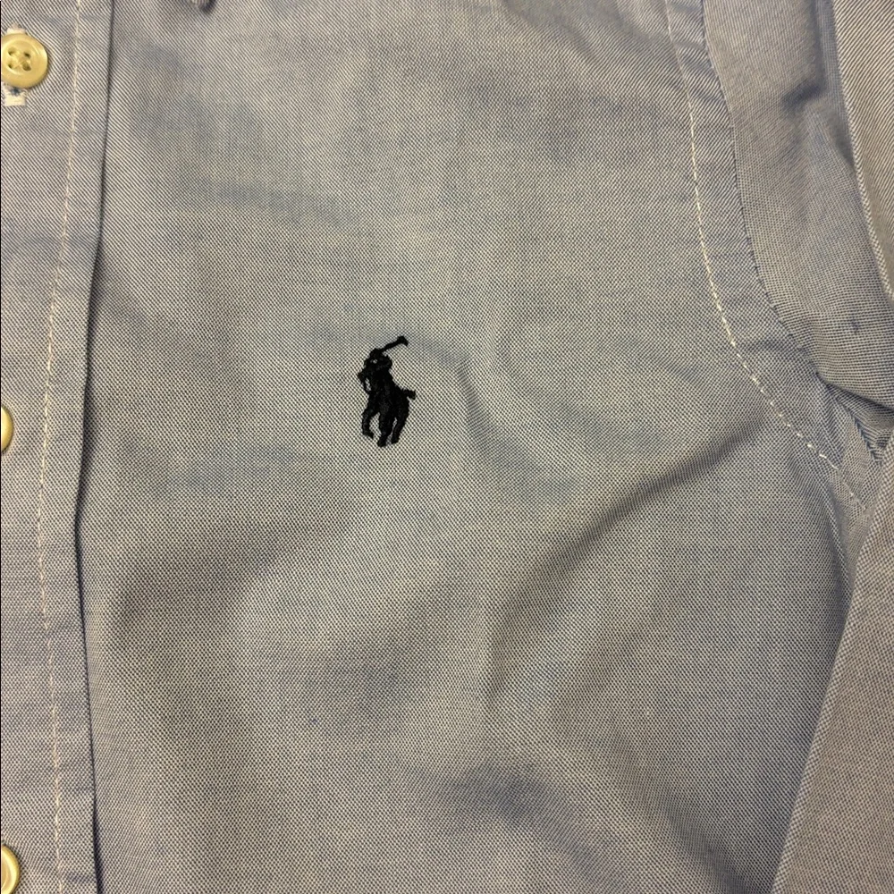 Ralph Lauren Boys Light Blue Slim Fit Button Down Shirt - size 5